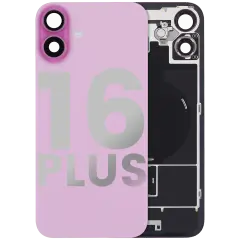 Back Glass w/ MagSafe Magnet & NFC & Flashlight Flex For iPhone 16 Plus (Used OEM Pull: Grade B) (Pink)