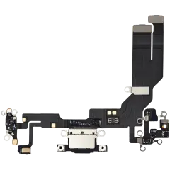 Charging Port Flex Cable For iPhone 16e (Premium) (Black)