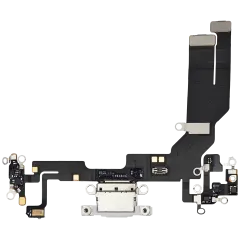 Charging Port Flex Cable For iPhone 16e (Premium) (White)