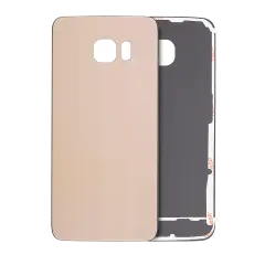 Back Cover Glass For Samsung Galaxy S6 Edge (No Logo) (Aftermarket Plus) (Gold)