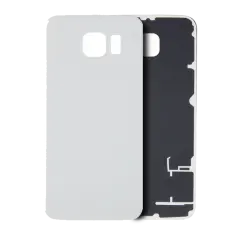 Back Cover Glass For Samsung Galaxy S6 (No Logo) (Aftermarket Plus) (White)