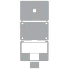 4in1 (Top, Bottom, Keyboard, Trackpad) Skin Macbook Air 11"(A1465) (Silver)