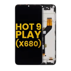 LCD Assembly With Frame For Infinix Hot 9 Play (X680) (Refurbished) (All Colors)