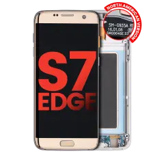 OLED Assembly With Frame For Samsung Galaxy S7 Edge G935A (North American Version) (Aftermarket Plus) (Gold Platinum)
