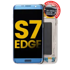 OLED Assembly With Frame For Samsung Galaxy S7 Edge G935A (North American Version) (Refurbished)  (Blue Coral)