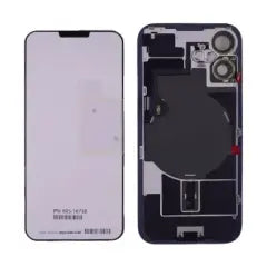 Back Glass w/ MagSafe Magnet & NFC & Flashlight Flex For iPhone 16 (Genuine OEM) (UK / EU Version) (Black)