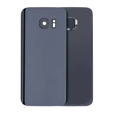 Back Cover Glass With Camera Lens For Samsung Galaxy S7 (No Logo) (Aftermarket Plus) (Black Onyx)