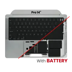 Top Case Assembly With Battery And Keyboard For MacBook Pro 14" (A2442 / Late 2021) / Pro 14" (A2779/ early 2023)  (US Keyboard) (Space Gray)