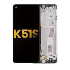 LCD Assembly With Frame For LG K51S (Refurbished) (All Colors)
