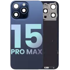Back Glass w/ MagSafe Magnet & NFC & Flashlight Flex For IPhone 15 Pro Max (Service Pack) (Blue Titanium)