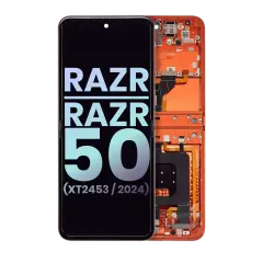 Main OLED Assembly For Motorola Razr / Razr 50 (XT2453 / 2024) (Genuine OEM) (Spritz Orange)