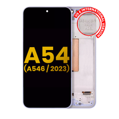 OLED Assembly With Frame For Samsung Galaxy A54 5G (A546 / 2023) (US & Internationa Versionl) (Refurbished) (Violet)