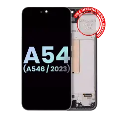 OLED Assembly With Frame For Samsung Galaxy A54 5G (A546 / 2023) (US & International Version) (Service Pack) (Graphite)