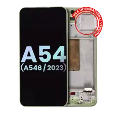OLED Assembly With Frame For Samsung Galaxy A54 5G (A546 / 2023) (US & International Version) (Service Pack) (Lime)