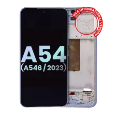 OLED Assembly With Frame For Samsung Galaxy A54 5G (A546 / 2023) (US & International Version) (Service Pack) (Violet)