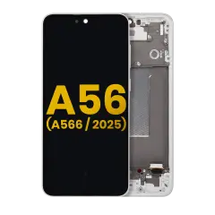OLED Assembly With Frame For Samsung Galaxy A56 5G (A566 / 2025) (Refurbished) (Lightgray)