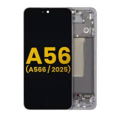 OLED Assembly With Frame For Samsung Galaxy A56 5G (A566 / 2025) (Refurbished) (Graphite)
