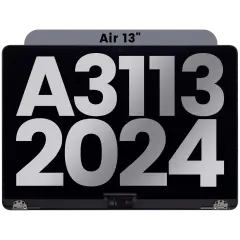 Complete LCD Display Assembly For MacBook Air 13" (A3113 / 2024) (Used OEM Pull: Grade A) (Midnight)