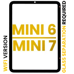 Front Glass For iPad Mini 6 (2021) / Mini 7 (2024) (Glass Separation Required) (WiFi Only) (Premium) (All Colors)