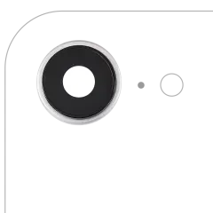 Back Camera Lens With Bracket & Bezel For iPhone 16e (White) (Premium)