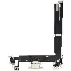 Charging Port Flex Cable For iPhone 16 Plus (Aftermarket Plus) (White)