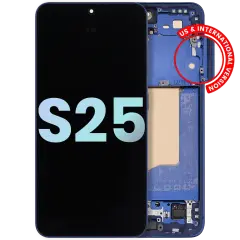 OLED Assembly With Frame For Samsung Galaxy S25 5G (US & International) (Service Pack) (Navy)