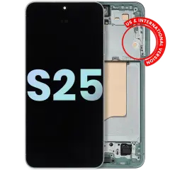 OLED Assembly With Frame For Samsung Galaxy S25 5G (US & International) (Service Pack) (Mint)