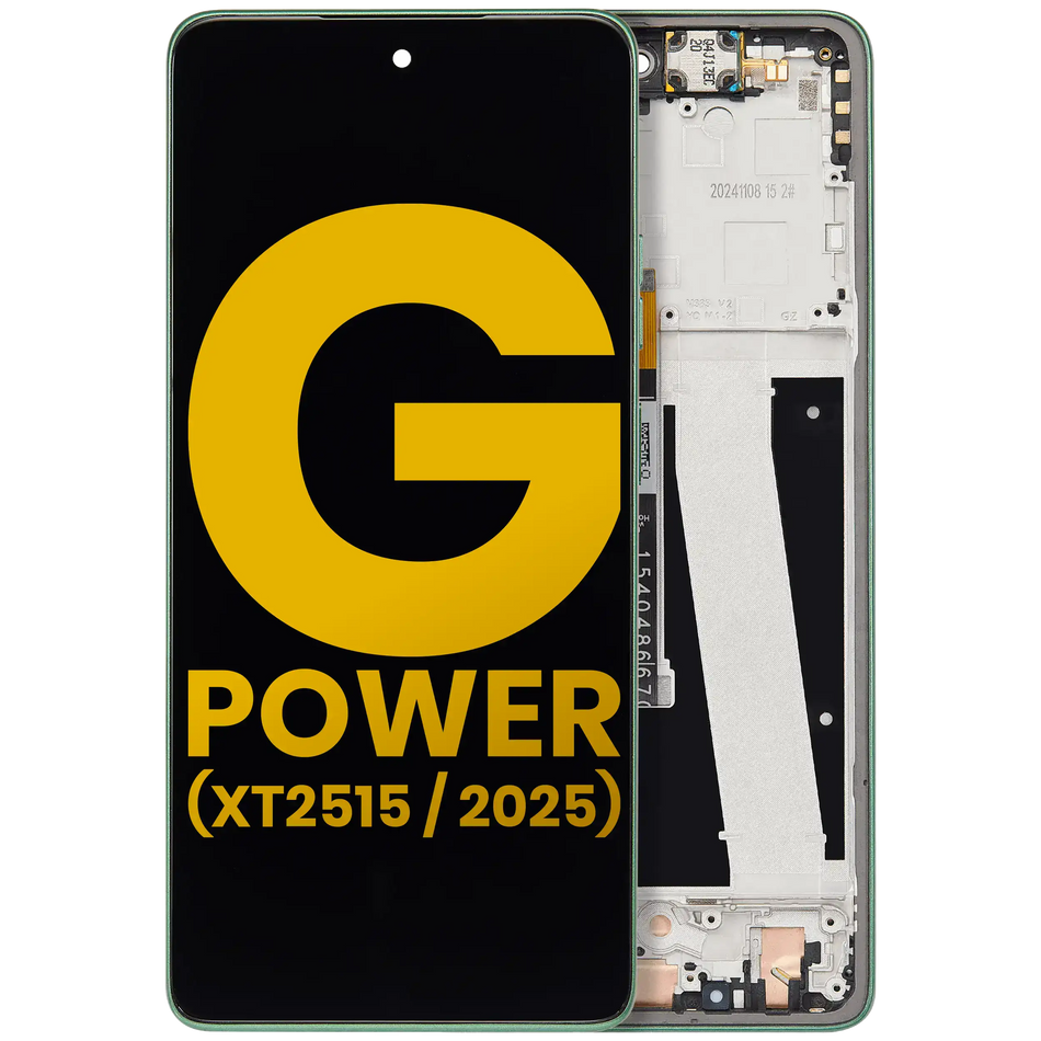 LCD Assembly With Frame Compatible For Motorola Moto G Power 5G (XT2515 / 2025) (Refurbished) (Leaf Green)