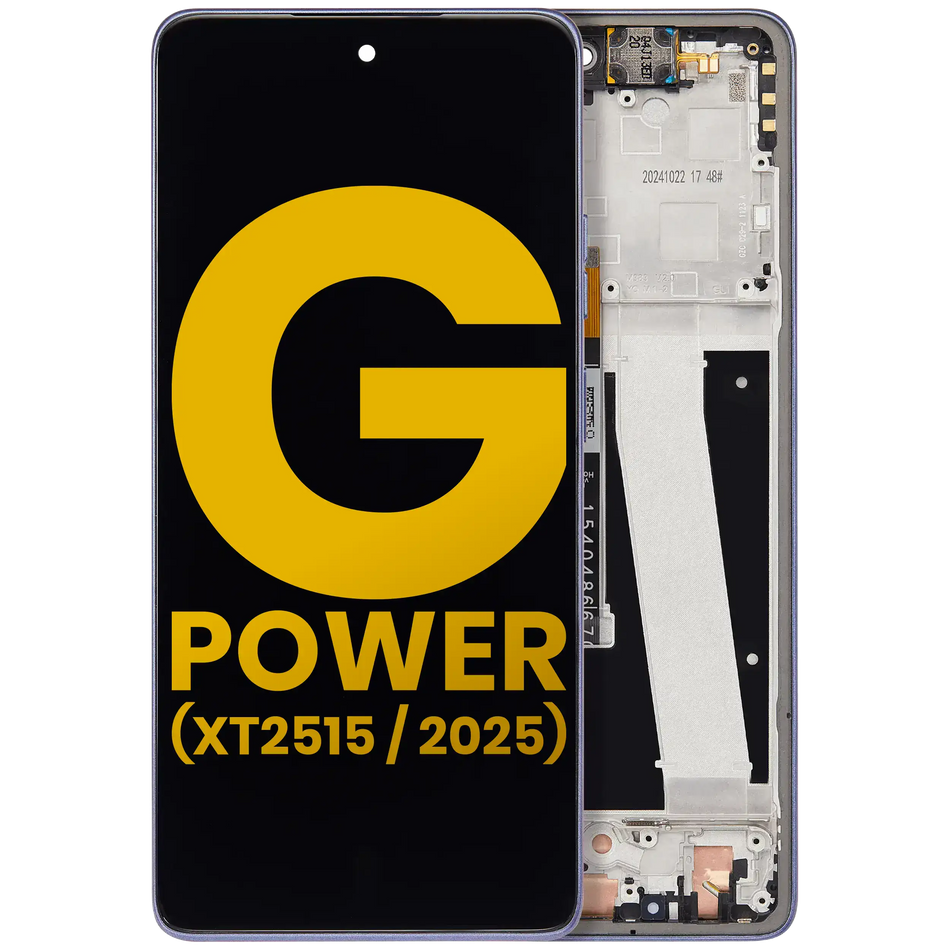 LCD Assembly With Frame Compatible For Motorola Moto G Power 5G (XT2515 / 2025) (Refurbished) (Slate Gray)