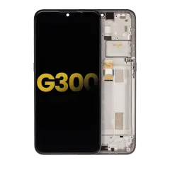 LCD Assembly With Frame For Nokia G300 (Refurbished) (Meteor Grey)