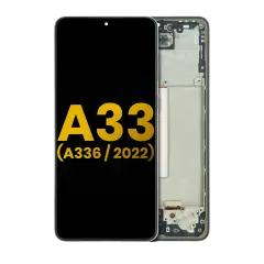LCD Assembly With Frame For Samsung Galaxy A33 5G (A336 / 2022) (Refurbished) (Black)