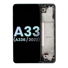 OLED Assembly With Frame For Samsung Galaxy A33 5G (A336 / 2022) (Service Pack) (Black)
