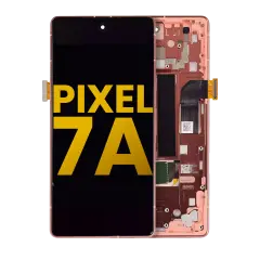 OLED Assembly With Frame (With Fingerprint Sensor ) For Google Pixel 7a 5G (Refurbished) (Coral)