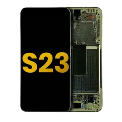 OLED Assembly With Frame For Samsung Galaxy S23 5G (US & International) (Refurbished) (Cream)