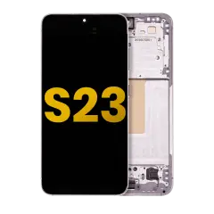 OLED Assembly With Frame For Samsung Galaxy S23 5G (US & International) (Refurbished) (Pink / Lavender)
