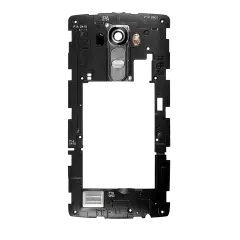 Back Housing Bezel Panel Frame With Power & Volume Button Flex For LG G4 (Black)
