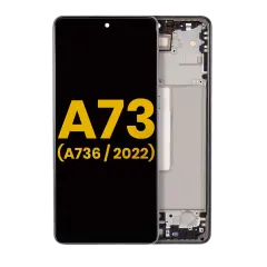 OLED Assembly With Frame For Samsung Galaxy A73 5G (A736 / 2022) (Refurbished) (Gray)