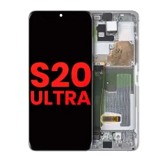 OLED Assembly With Frame For Samsung Galaxy S20 Ultra 5G (Aftermarket Plus) (Cloud White)