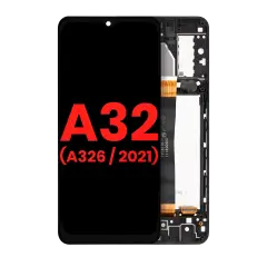 LCD Assembly With Frame For Samsung Galaxy A32 5G (A326 / 2021) (All Models) (Aftermarket Plus) (Awesome Black)