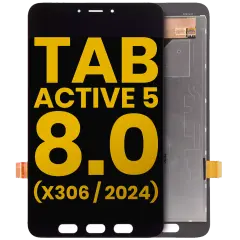 LCD Assembly Without Frame For Samsung Galaxy Tab Active 5 8.0" (X306 / X300 / X308) (2024) (Refurbished) (Black)