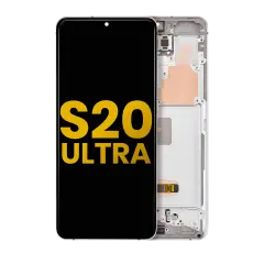 OLED Assembly With Frame For Samsung Galaxy S20 Ultra 5G (Refurbished) (Cloud White)