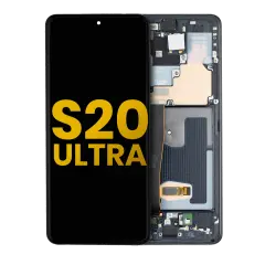 OLED Assembly With Frame For Samsung Galaxy S20 Ultra 5G (Refurbished) (Cosmic Black)