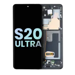 OLED Assembly With Frame For Samsung Galaxy S20 Ultra 5G (Service Pack) (Cosmic Black)