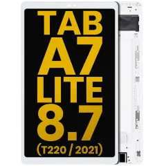 LCD Assembly With Frame For Samsung Galaxy Tab A7 Lite 8.7" (2021) (T220) (WiFi Version) (Refurbished) (White)