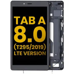 LCD Assembly With Frame For Samsung Galaxy Tab A 8.0" (T295) (2019)  (LTE Version) (Refurbished) (Black)
