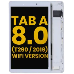 LCD Assembly With Frame For Samsung Galaxy Tab A 8.0" (T290)  (2019)  (WiFi Version) (Refurbished) (White)