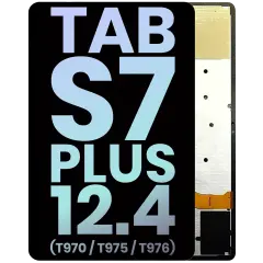 OLED Assembly Without Frame For Samsung Galaxy Tab S7 Plus 12.4"  (T970 / T975 / T976) (2020) (Service Pack) (Black)