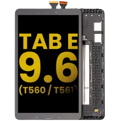 LCD Assembly With Frame For Samsung Galaxy Tab E 9.6" (T560 / T561 / T567) (2015)  (Refurbished) (Black)