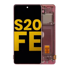 OLED Assembly With Frame For Samsung Galaxy S20 FE 4G / 5G (Refurbished) (Cloud Red)