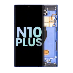 OLED Assembly With Frame For Samsung Galaxy Note 10 Plus / 5G (Service Pack) (Aura Blue)